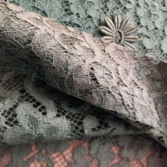 Vintage Green Lace with Daisys Dress - Picture 11 of 11